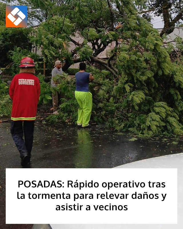 POSADAS: Rápido operativo tras la tormenta para relevar daños y asistir a vecinos