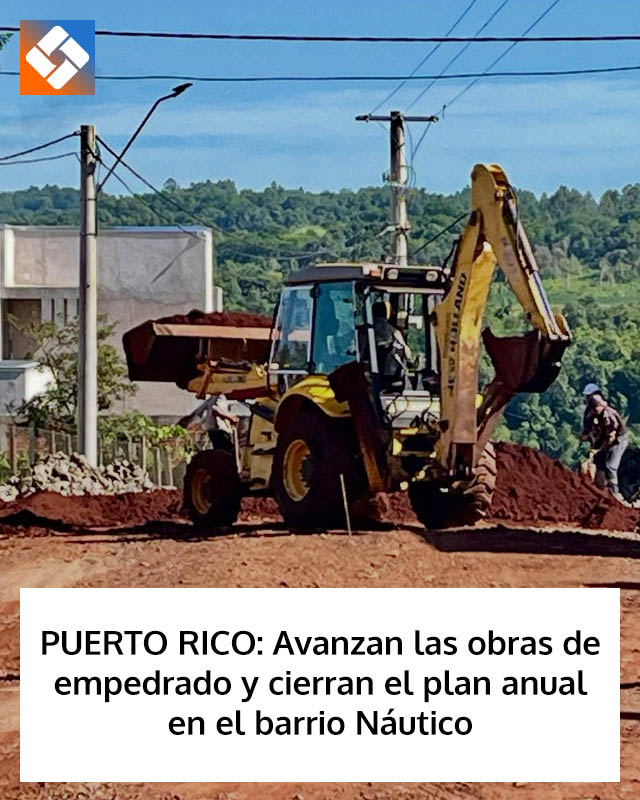PUERTO RICO: Avanzan las obras de empedrado y cierran el plan anual en el barrio Náutico