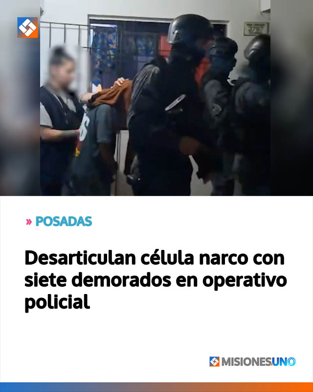Desarticulan célula narco con siete demorados en operativo policial