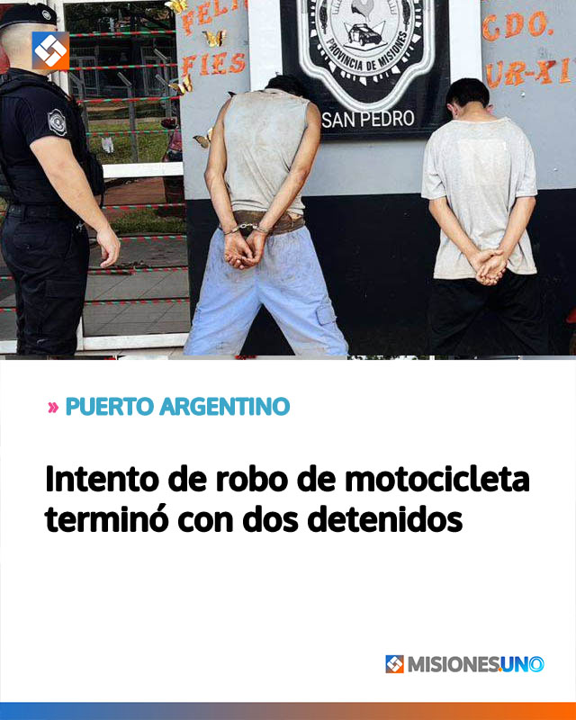 Intento de robo de motocicleta terminó con dos detenidos
