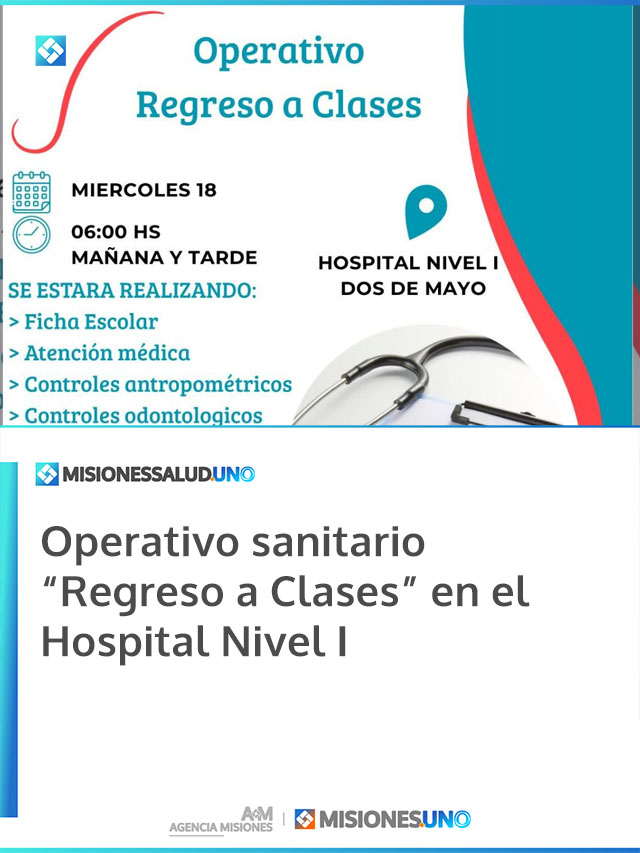 Operativo sanitario “Regreso a Clases” en el Hospital Nivel I