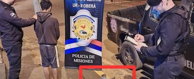 OBERÁ: Rompió la ventana de un departamento, robó una garrafa y terminó detenido