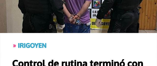 Control de rutina terminó con la captura de un prófugo con seis causas en Chubut