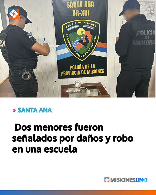 SANTA ANA: Dos menores fueron señalados por daños y robo en una escuela