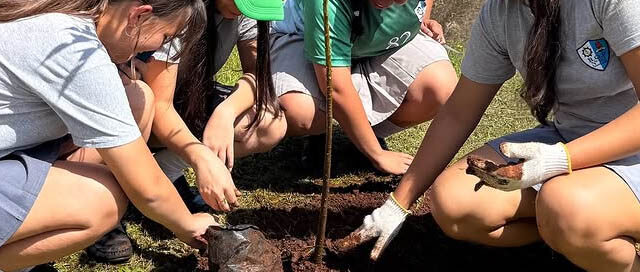 CANDELARIA: Estudiantes plantaron especies nativas en la costanera junto a una fundación ambiental