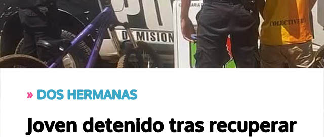 Joven detenido tras recuperar bicicletas robadas en Brasil