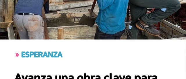 Avanza una obra clave para mejorar el acceso al agua potable