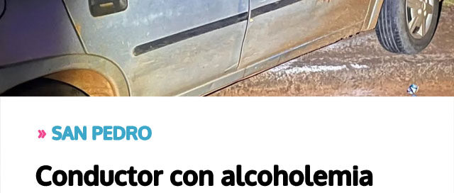 Conductor con alcoholemia positiva protagonizó un despiste en la madrugada y generó daños materiales