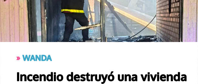 Incendio destruyó una vivienda en el barrio Nueva Argentina