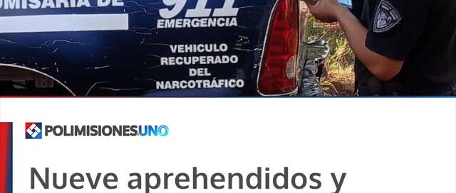 Nueve aprehendidos y múltiples secuestros en operativos del fin de semana en la Unidad Regional VIII
