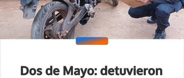 Dos de Mayo: detuvieron a un motociclista por maniobras peligrosas durante un operativo vial